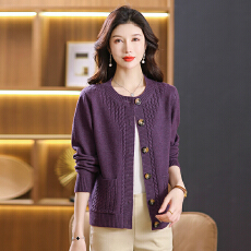 批发早秋新款2025外套短款小香风<b class='q'>外</b>搭上衣薄款气质春秋毛衣针织<b class='q'>开衫</b>