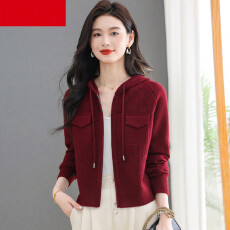 批发连帽针织开衫女<b class='q'>短款</b><b class='q'>卫衣</b>秋冬新款宽松羊毛上衣时尚毛衣外套