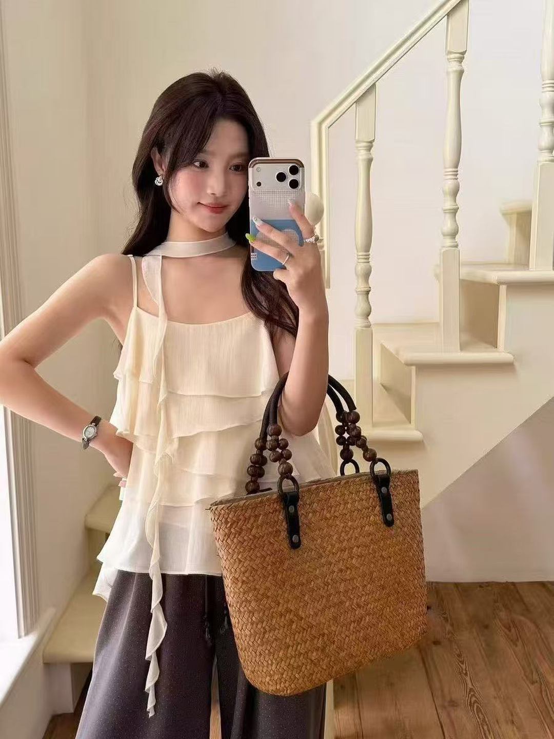 여행 휴가 바람 한 부서 케이크 행침 목 캐미솔 고유 한 디자인 센스 아름다운 다용도 심장 기계 맨위
