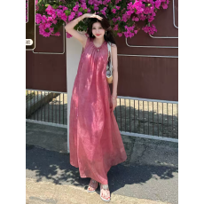 批发盈瓷真丝|3/23 20:00上新 妃子笑 100<b class='q'>桑蚕丝</b>晕染<b class='q'>连衣裙</b>吊带两件套