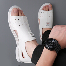 批发2025新款<b class='q'>夏</b>季凉鞋镂空休闲男鞋货号