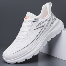 批发2025新款<b class='q'>夏</b>季飞织网面透气时尚厚底休闲鞋男鞋货号