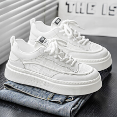 批发2025<b class='q'>夏季</b>新款皮面四季款休闲时尚板鞋<b class='q'>男鞋</b>货号