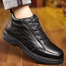 批发2025冬季新款真皮高帮加厚加绒保暖爸爸鞋货号