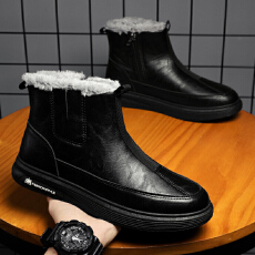 2025冬季加棉雪地靴保暖加绒棉鞋时尚棉靴男鞋货号5363