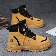 外贸跨境冬季新款加绒马丁潮鞋男鞋，货号