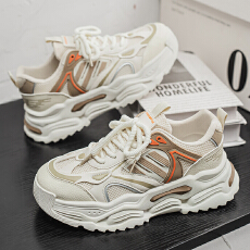 批发2026春夏新款透气休闲<b class='q'>男鞋</b>网面厚底老爹鞋运动鞋39-44码 货号