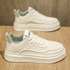 2026夏季新款雕花厚底小白鞋男鞋货号