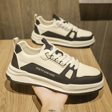 批发2026四季新款真皮时尚百搭休闲小白鞋男鞋货号