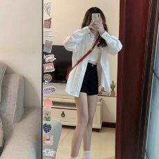 批发官图 白色纯棉<b class='q'>衬衫</b>女内搭外穿<b class='q'>衬衣</b>宽松上衣2025