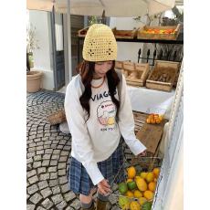 批发韩系长袖t恤女设计感慵懒风宽松休闲百搭上衣