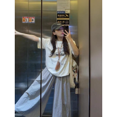 批发印花短袖t恤女夏季新款宽松休闲百搭上衣