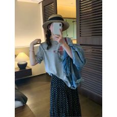 批发<b class='q'>短袖</b><b class='q'>t</b><b class='q'>恤</b><b class='q'>女</b>2026年夏季新款韩版宽松圆领休闲正肩印花上衣