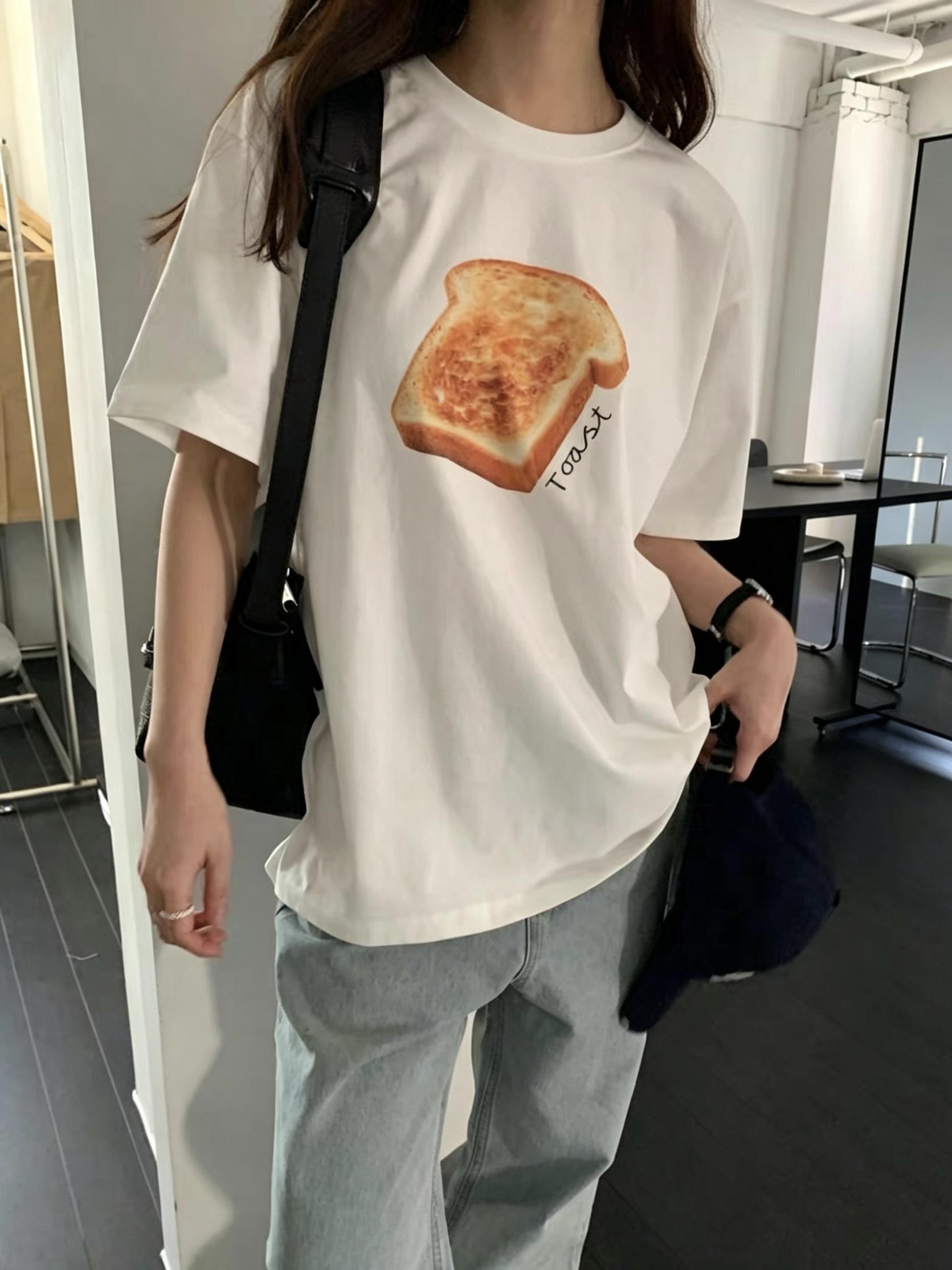 반팔 티셔츠 여성 2026 년 새로운 여름 한국 스타일 프린트 루즈핏 다용도 ins 인터넷 유명인 맨위