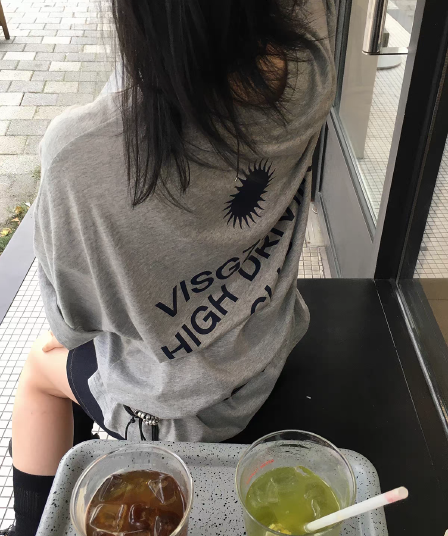 한 부서 ins 바람 미니멀리즘 프린트 알파벳 반팔 캐주얼 티셔츠 루즈핏 다용도 순면 맨위 여성
