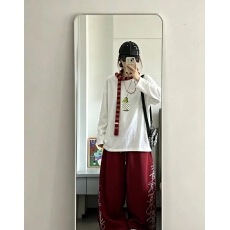 批发白色圆领水果印花长袖T恤女宽松上衣2026秋季新款百搭女装童趣风