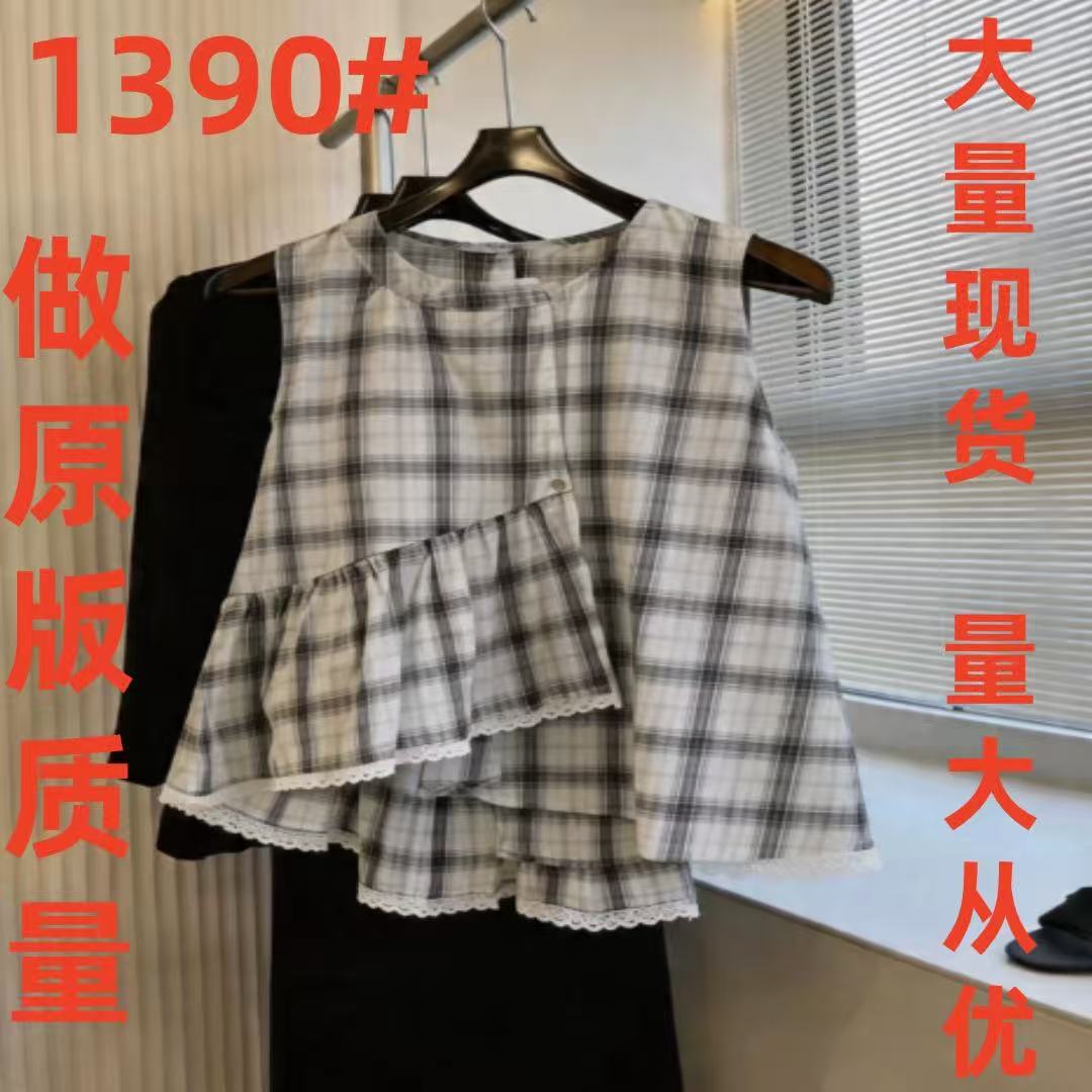 한 부서 레트로 불규칙 민소매 조끼 여성 셔츠 여름 디자인 센스 레이스 레이스 라운드 넥 인형 셔츠 맨위
