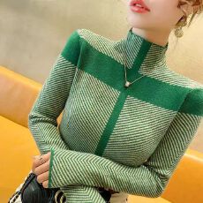 批发2025年新款冬春装半<b class='q'>高领</b><b class='q'>打底衫</b>洋气时髦时尚女毛衣针织衫内搭上衣