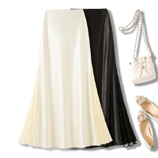 批发实拍高腰显瘦<b class='q'>半身</b>裙女春夏国风缎面醋酸气质拼接蕾丝a字<b class='q'>包臀</b><b class='q'>长裙</b>