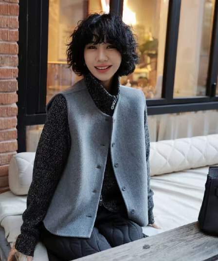 가을 겨울 새로운 고급 센스 빅 사이즈 다용도 스택 착용 모직 베스트