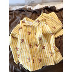 批发可爱星星人空气夹层睡衣女冬季加厚保暖<b class='q'>长袖</b>长裤<b class='q'>家居服</b>套装可外穿