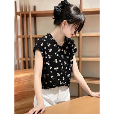 批发2026夏季新款时尚优雅气质上衣女印花短袖<b class='q'>百搭</b>显瘦减龄<b class='q'>T</b><b class='q'>恤</b>小衫潮