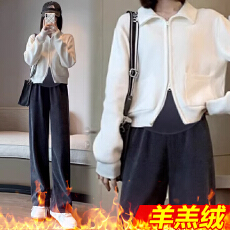 批发孕妇裤子春秋款外穿秋冬装<b class='q'>大码</b>托腹阔腿裤新款秋冬打底直筒裤子