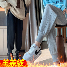 孕妇打底裤秋冬季羊羔绒加绒加厚保暖棉裤绝美外穿休闲运动束脚裤