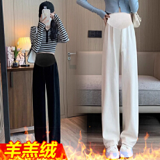 批发孕妇裤子春秋款外穿秋冬装大码托腹阔腿裤2024新款秋冬打底直筒裤
