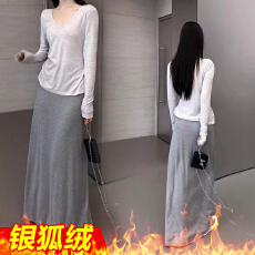 批发孕妇针织无托腹半身裙子女<b class='q'>夏</b>春秋季小个子孕期灰色显瘦直筒包臀裙