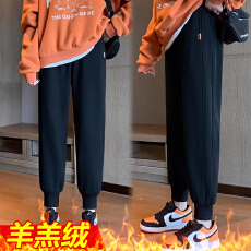 批发孕妇<b class='q'>打底裤</b>秋冬季羊羔绒加绒加厚保暖棉裤绝美外穿休闲运动束脚裤