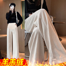 孕妇舒适裤冬季加绒加厚保暖棉裤冬天羊羔绒亲肤绒孕妇裤子外穿