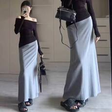 批发孕妇针织无托腹<b class='q'>半身裙</b>子女夏春秋季小个子孕期灰色显瘦直筒<b class='q'>包臀</b>裙