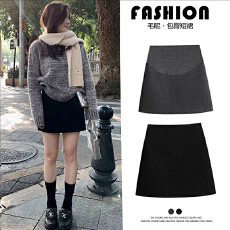 批发<b class='q'>孕妇</b><b class='q'>半身裙</b>春装2026<b class='q'>新款</b>小个子毛呢短裙早春款孕期加厚A字裙春季