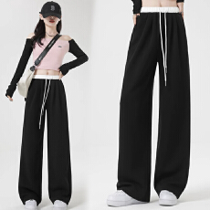 批发<b class='q'>孕妇</b><b class='q'>春秋</b>季<b class='q'>新款</b>绳子常规米尼棉垂感阔腿无托腹可调节裤子