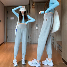 批发孕妇裤子春秋季外穿常规新款春秋托腹打底裤秋装大码运动裤休闲裤