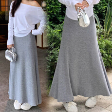批发孕妇针织无托腹半身裙子女夏<b class='q'>春</b>秋季小个子孕期灰色显瘦直筒包臀裙