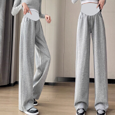 批发孕妇托腹裤子春秋款外穿阔腿裤休闲直筒棉裤秋季孕妇装