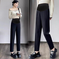 批发孕妇西装裤春秋常规休闲外穿西裤小个子职业装直筒裤春秋款孕妇装
