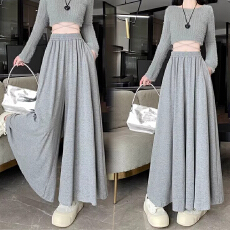 批发孕妇裤子糯米裙裤女春秋新款休闲时尚A字长裙裤针织半身裙裤夏装