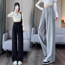 批发孕妇一体裤新款运动裤<b class='q'>女</b>春秋季阔腿休闲简约宽松型常规卫裤子