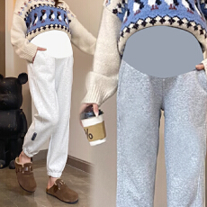 批发孕妇裤子春秋新款孕妇裤高腰托腹外穿显瘦休闲束脚裤灯笼裤长裤