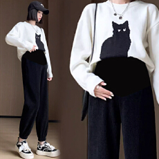 孕妇裤子打底裤常规2026春秋季托腹裤子加长春秋外穿棉裤秋装