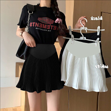 批发孕妇雪纺裙春夏季薄款外穿潮妈百褶流苏压褶孕妇半身裙<b class='q'>短裙</b>托腹裙