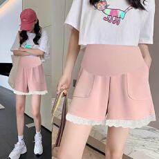 批发孕妇运动休闲<b class='q'>短裤</b><b class='q'>女</b>夏芭蕾风穿搭热裤显瘦高腰托腹宽松阔腿<b class='q'>短裤</b>