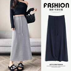 孕妇半身裙女春夏2026新款a字中长款高级感高腰气质包臀直筒长裙