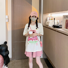 批发孕妇短裤<b class='q'>夏季</b>外穿低腰阔腿休闲裤子宽松打底外穿运动空气棉裤裙