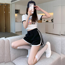 孕妇短裤夏季外穿时尚薄款低腰三分宽松空气层运动打底裤夏装裤子