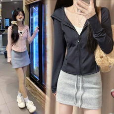 批发孕妇包臀短裙夏季纯色新款<b class='q'>百搭</b>休闲常规显瘦A字短裙显瘦夏款简约