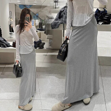 批发孕妇针织无托腹半身裙子女<b class='q'>夏</b>春秋季小个子孕期灰色显瘦直筒包臀裙